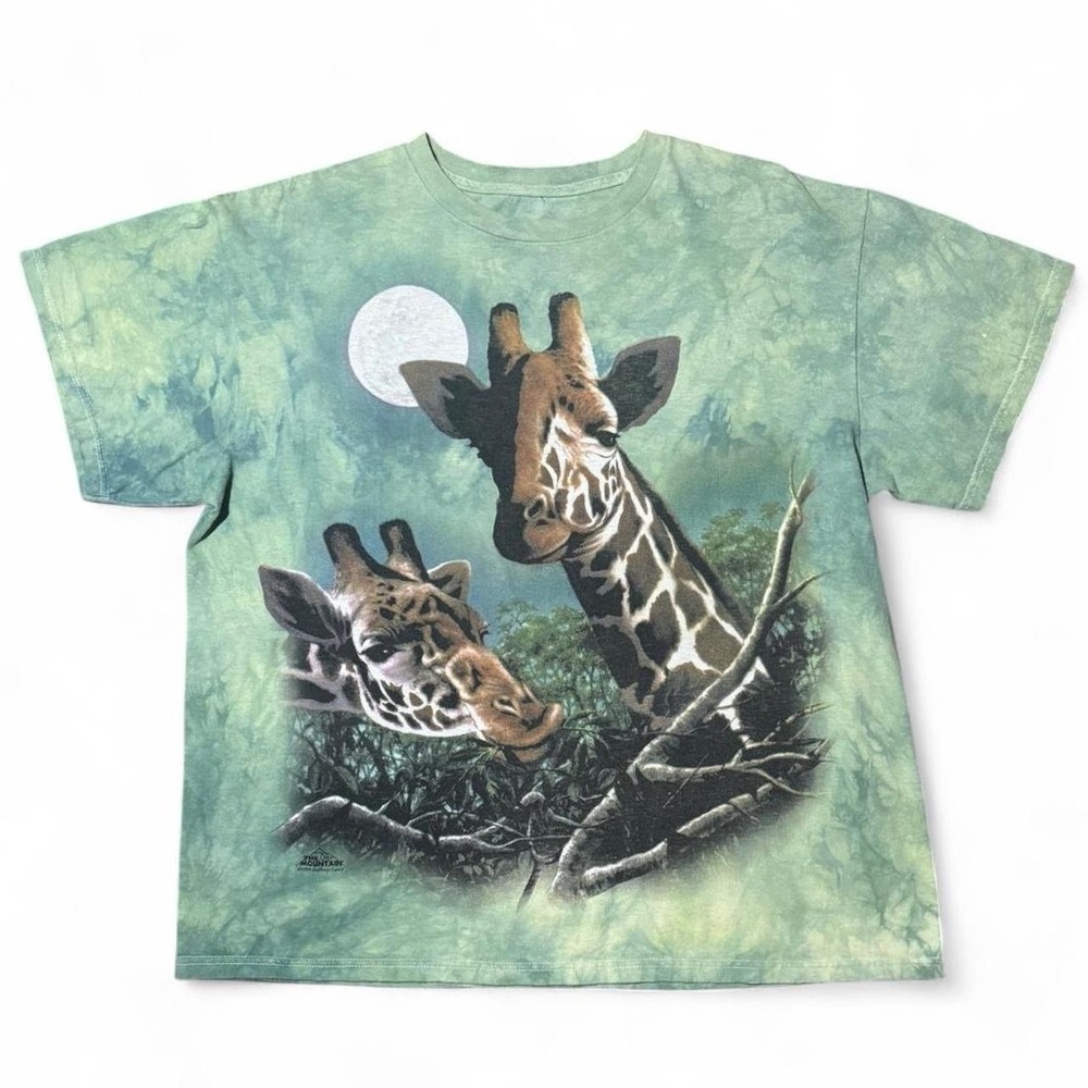 Vintage 90s The Mountain Tie-Dye Giraffe Safari Animal T-shirt Large 22x26